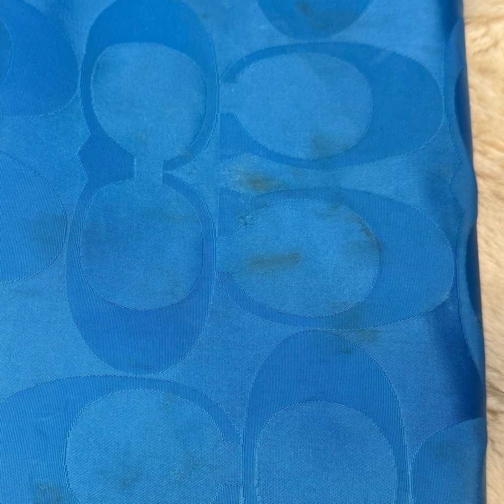 COACH GETAWAY SIGNATURE NYLON PACKABLE WEEKENDER BAG TOTE & POUCH BLUE F77321 - Picture 14 of 16